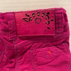 Girls Catimini fuchsia corduroy pants, sz 2